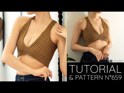 V Neck Crop Top | Pattern & Tutorial #659