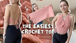 COWL NECK CROCHET TOP | beginner-friendly tutorial (it's just a rectangle)