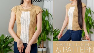 How to Crochet a Short Sleeve Top | Pattern & Tutorial DIY