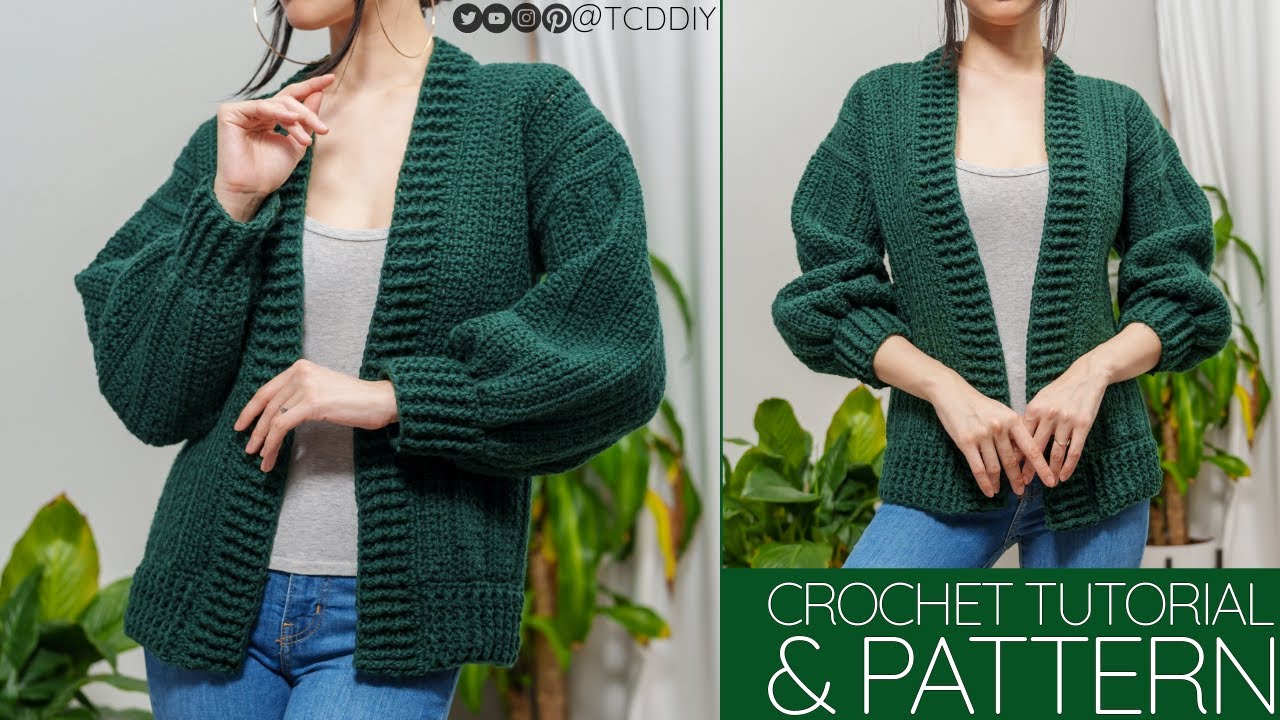 How to Crochet a Cozy Cardigan | Pattern & Tutorial DIY