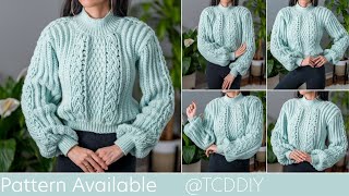 How to Crochet: Cable Stitch Sweater | Pattern & Tutorial DIY
