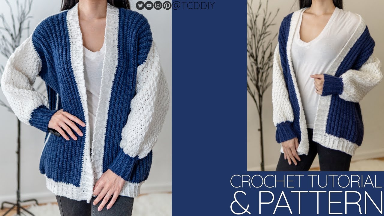 How to Crochet an Oversized Cardigan Sweater | Pattern & Tutorial DIY
