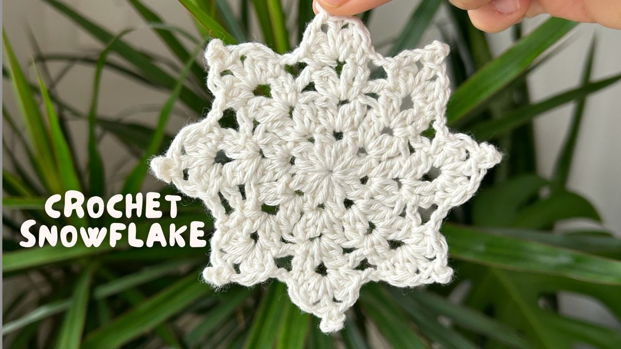 ❄️ CROCHET SNOWFLAKE PATTERN | beginner friendly tutorial