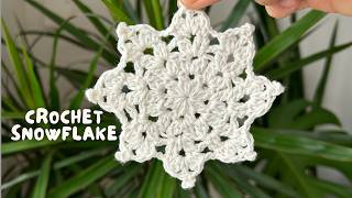❄️ CROCHET SNOWFLAKE PATTERN | beginner friendly tutorial