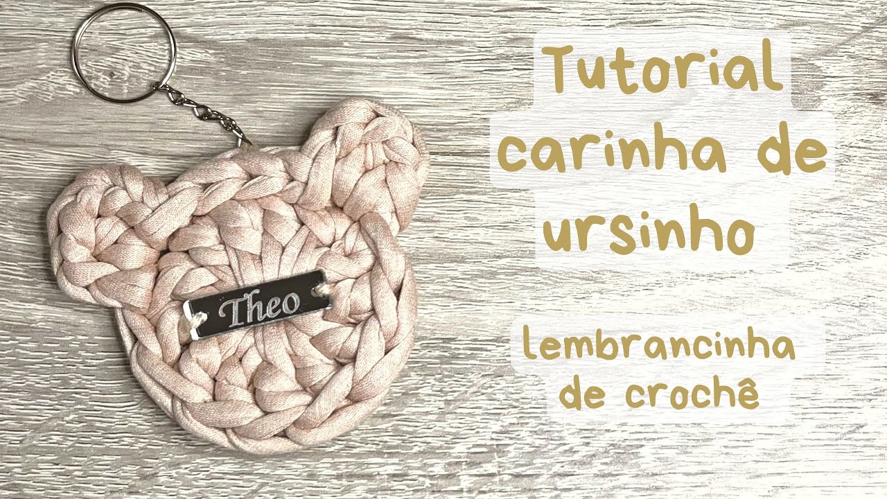 Ursinho de croche TUTORIAL lembrancinha de carinha de ursinho facil / Crochet bear
