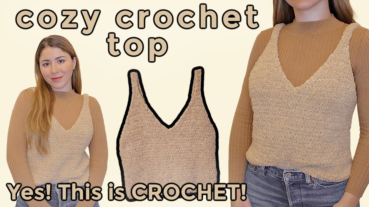 Crochet top tutorial | DIY | Trendy 'Cozy' Top but in CROCHET!
