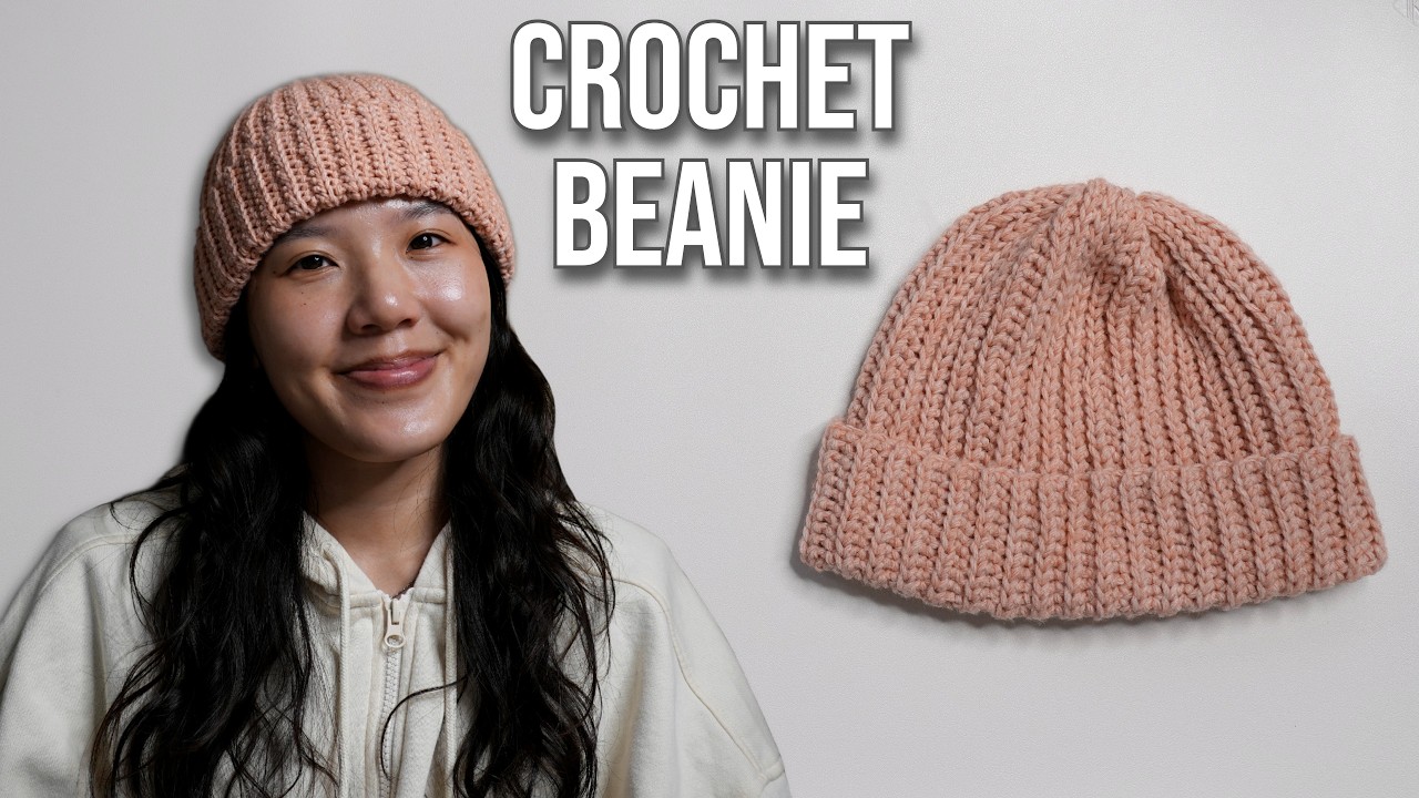 Crochet Ribbed Beanie Tutorial | Knit-Look Crochet Beanie