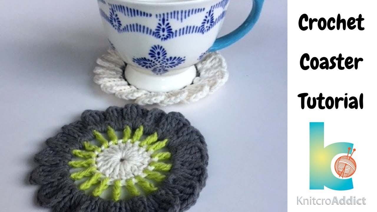 How to Crochet: Flower Coaster