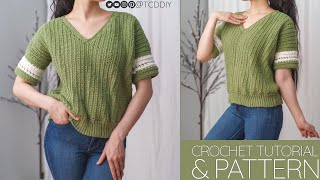 How to Crochet: V Neck Top | Pattern & Tutorial DIY