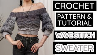 How to Crochet: Off the Shoulder Top | Pattern & Tutorial DIY