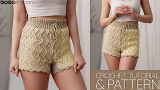 How to Crochet: Chevron Shorts | Pattern & Tutorial DIY