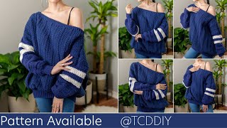 How to Crochet: Oversized Sweater | Pattern & Tutorial DIY