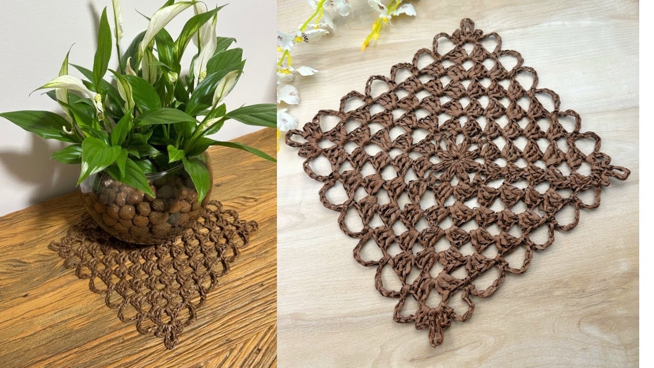 Crochet centerpiece square / Very easy and quick / Crochet centerpiece square
