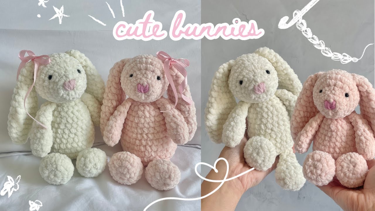 how to crochet a cute bunny | beginner-friendly tutorial with row counter app (no magic ring!)