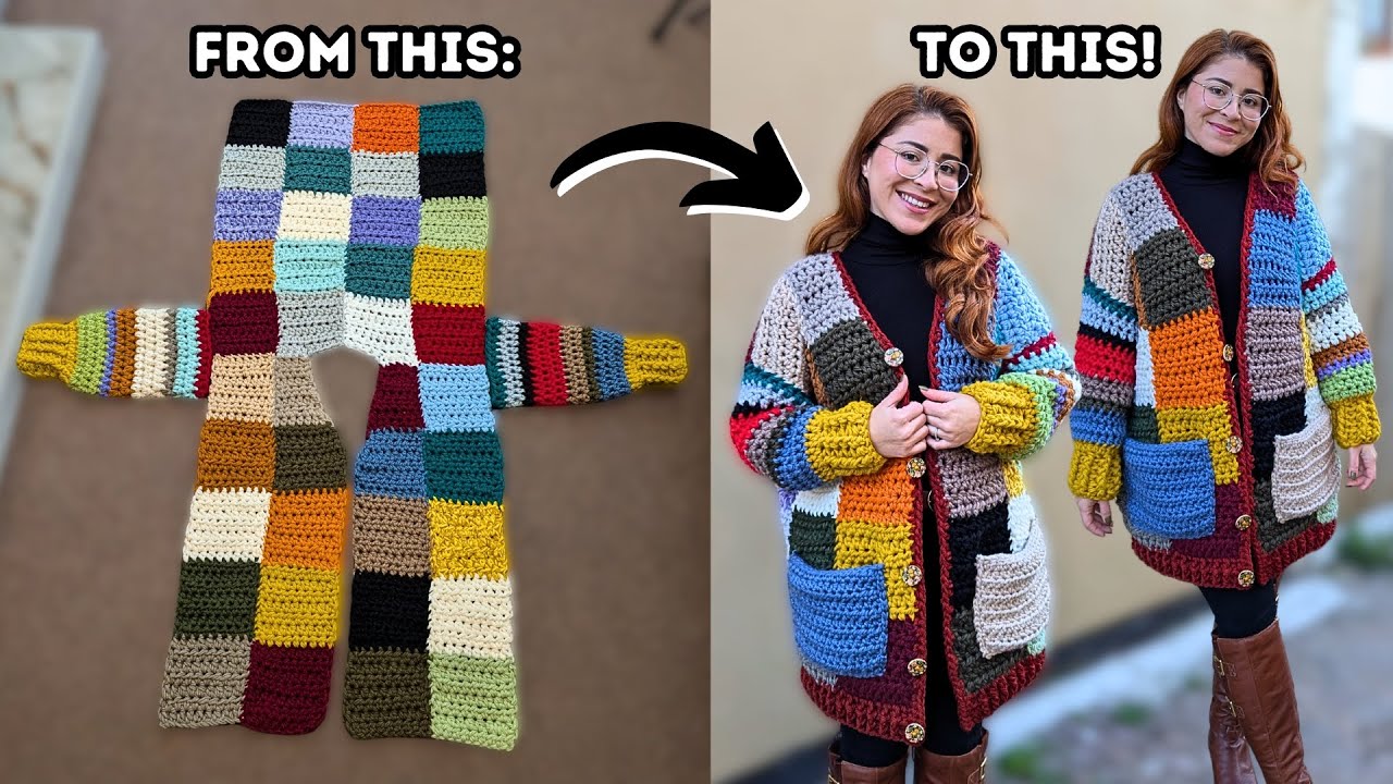 Crochet Cardigan Tutorial | Chunky Crochet Cardigan Step by Step