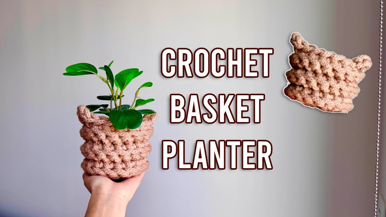 EASY Crochet Basket/Planter Tutorial | Using i-cord