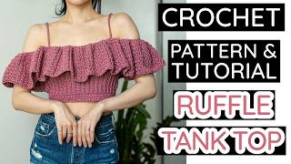 Crochet this Cutesy Ruffle Tank Top | Pattern & Tutorial #648