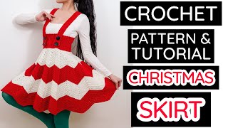 How to Crochet the Cutest Christmas Skirt | Pattern & Tutorial DIY