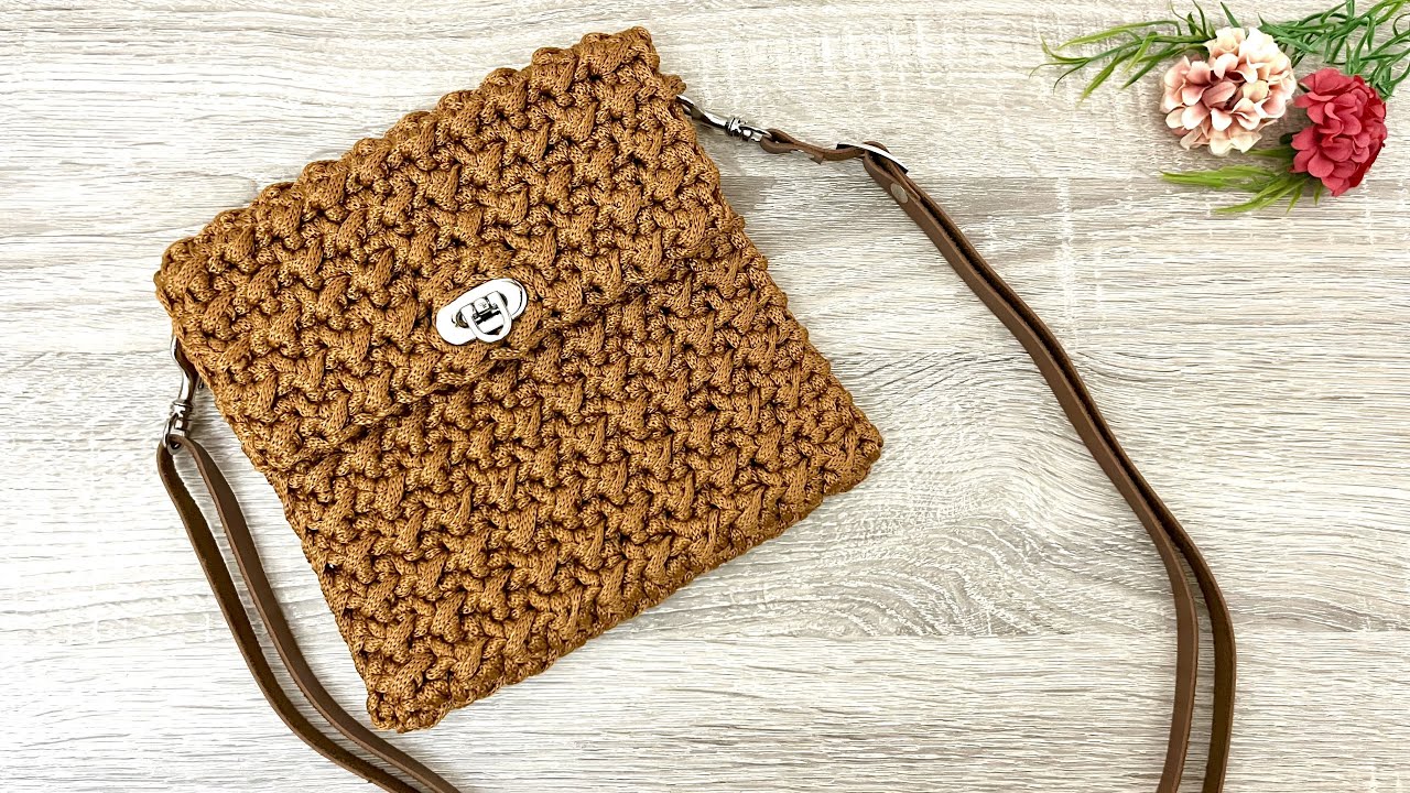 Very easy, simple and economical square crochet bag/Crochet bag/Bagsa de ganchillo
