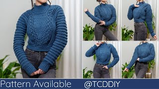 How to Crochet a Cable Stitch Sweater | Pattern & Tutorial DIY