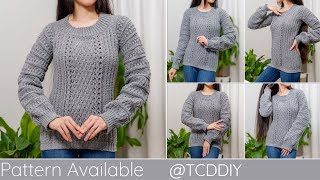 How to Crochet: Alpine Stitch Sweater | Pattern & Tutorial DIY