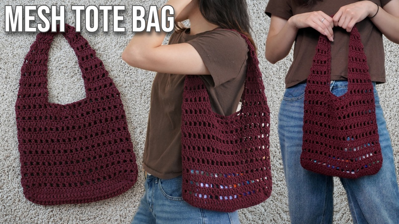 Mesh Crochet Tote Bag Tutorial