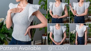 How to Crochet: Ruffle Top | Pattern & Tutorial DIY