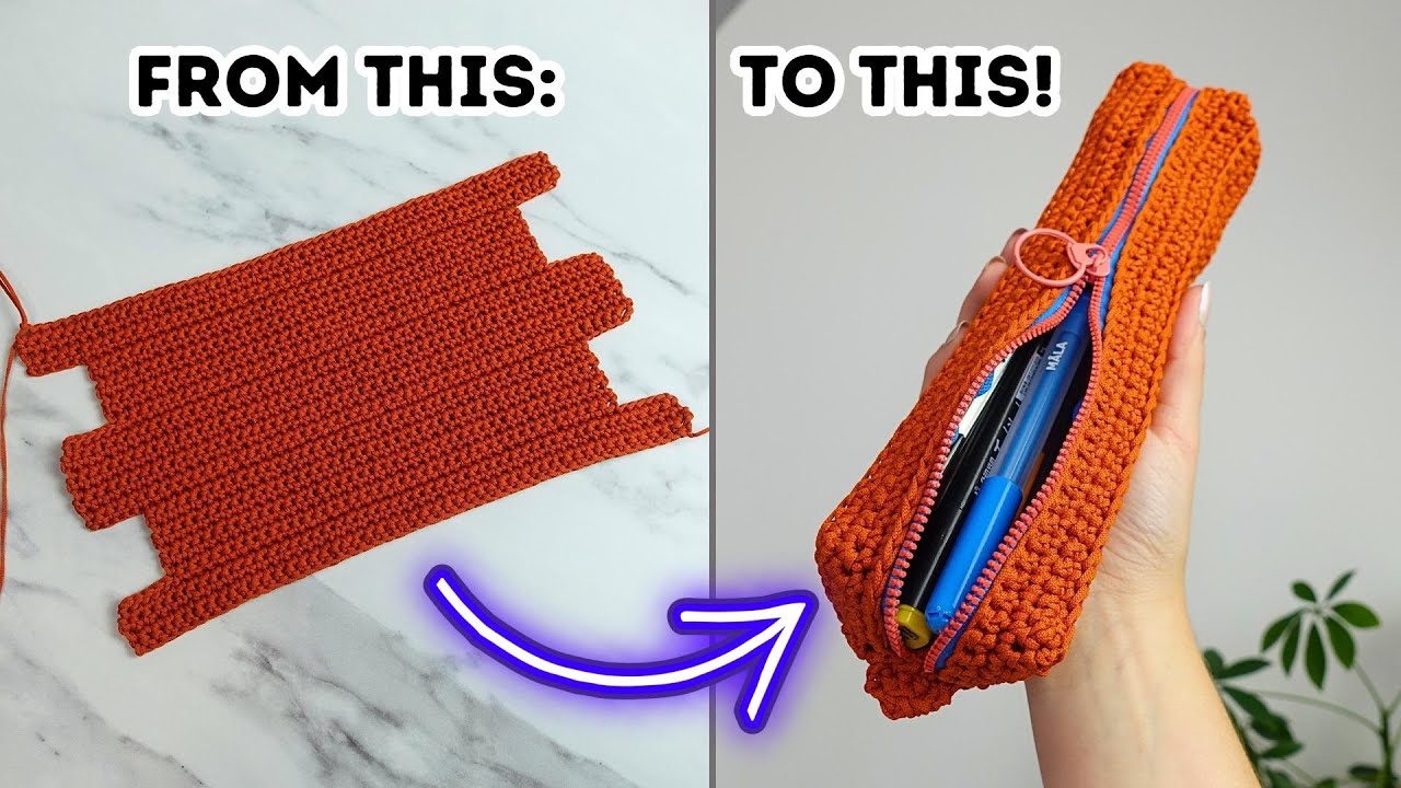 Crochet Pencil Case with Zipper | Brunaticality Crochet