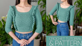 How to Crochet a Ruffle Top | Pattern & Tutorial DIY