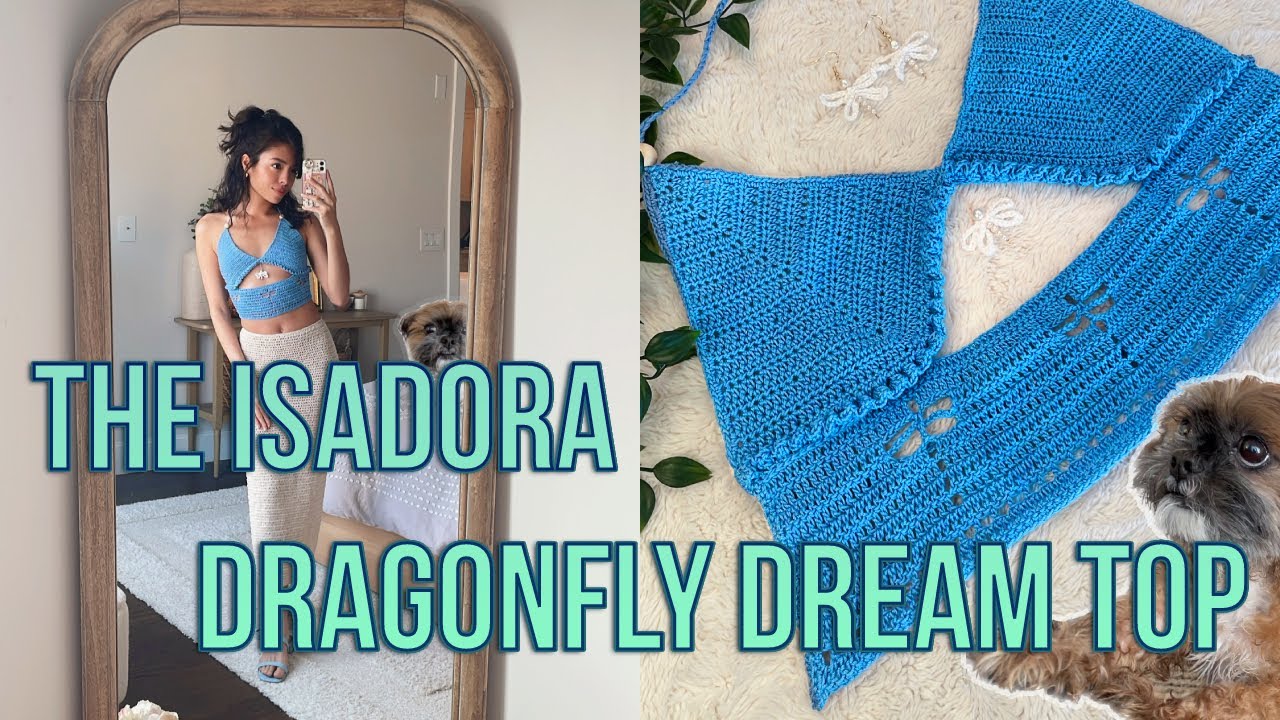 How To Crochet Dragonfly Top with Ruffles | Detailed Tutorial
