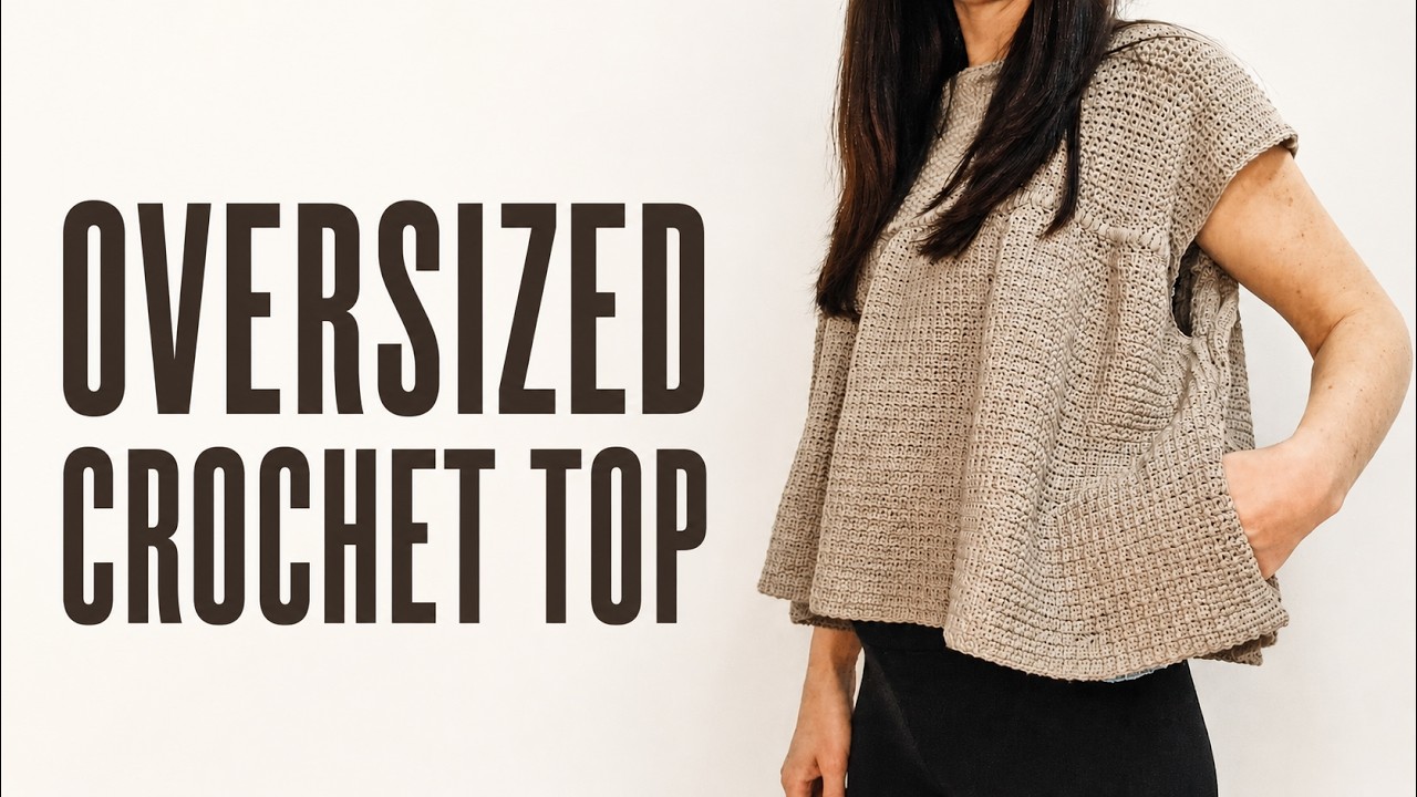 Oversized Mesh Stitch Top