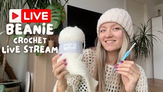 ‼️ LET'S CROCHET A BEANIE TOGETHER! (knit alike) + I finished my raglan sweater ‼️ LIVE ‼️