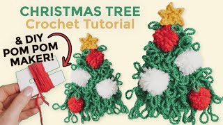 Easy and Cute Crochet Christmas Tree Tutorial | Brunaticality | DIY