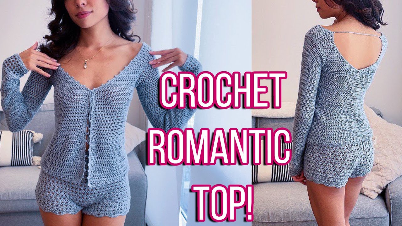 How to Crochet Long Sleeve Top/Cardigan | The Romantic Top Tutorial!
