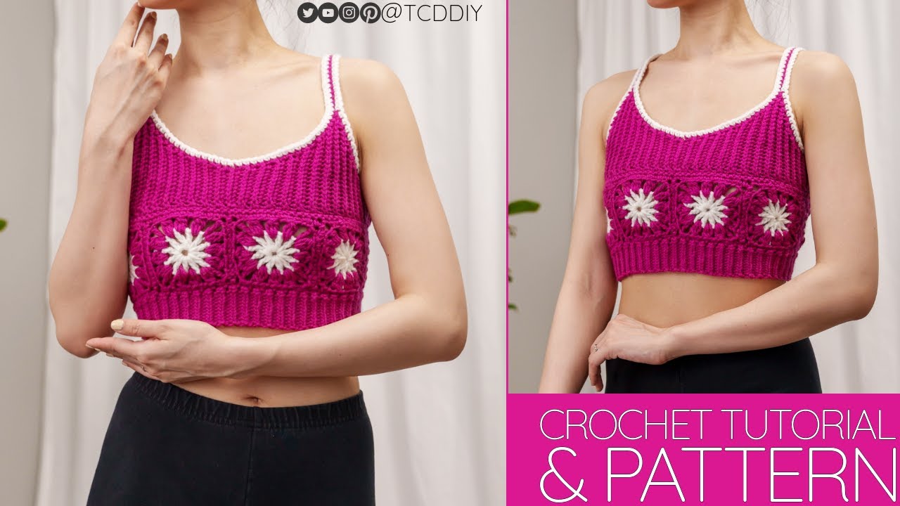 How to Crochet: Granny Square Bralette | Pattern & Tutorial DIY