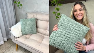 Almofada de crochê / Capa almofada em croche com ziper/ Crochet pilow / Cojin a crochet