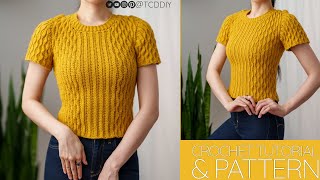 How to Crochet: Modern T Shirt | Pattern & Tutorial DIY