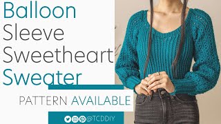 How to Crochet: Balloon Sleeve Sweater | Pattern & Tutorial DIY