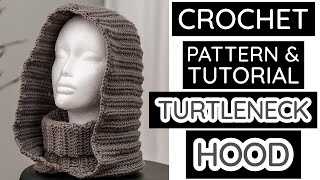 How to Crochet a Turtleneck Hood | Pattern & Tutorial DIY