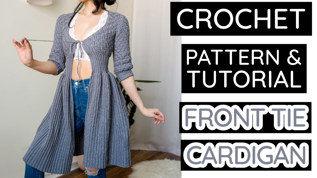 Crochet this Sleek Front Tie Duster Cardigan | Pattern & Tutorial #644