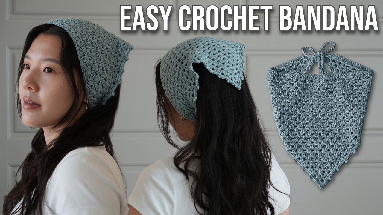 Easy Crochet Bandana Tutorial