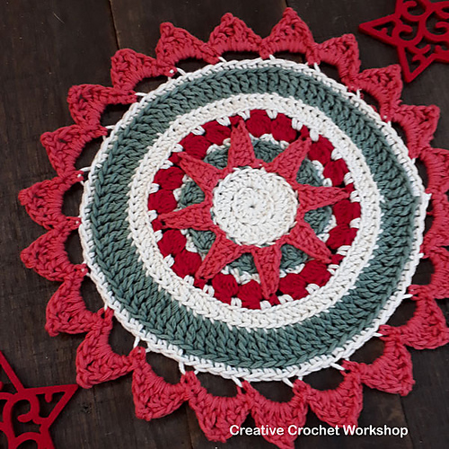 Christmas Sun Star Doily