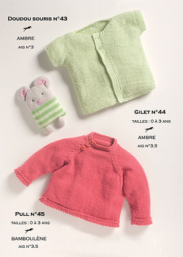 CB12 doudou mouse-Cardigan-Jumper N°43-44-45