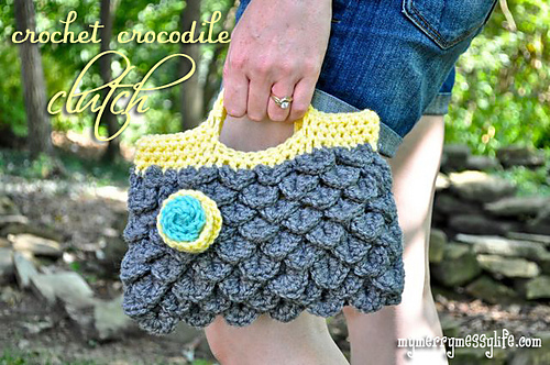 Crocodile Clutch Purse