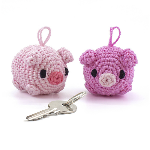 Pig Amigurumi keychain