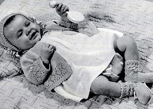 Knitted Eyelet Set For 3 Months
