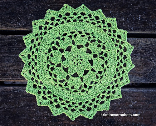 Apple Green Doily