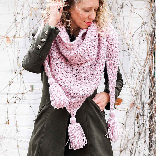 At First Blush Triangle Scarf