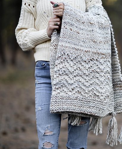 Modern Mountain Throw Blanket