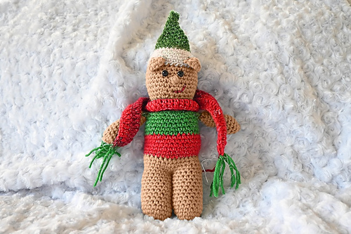 Christmas Bear with Hat and Scarf